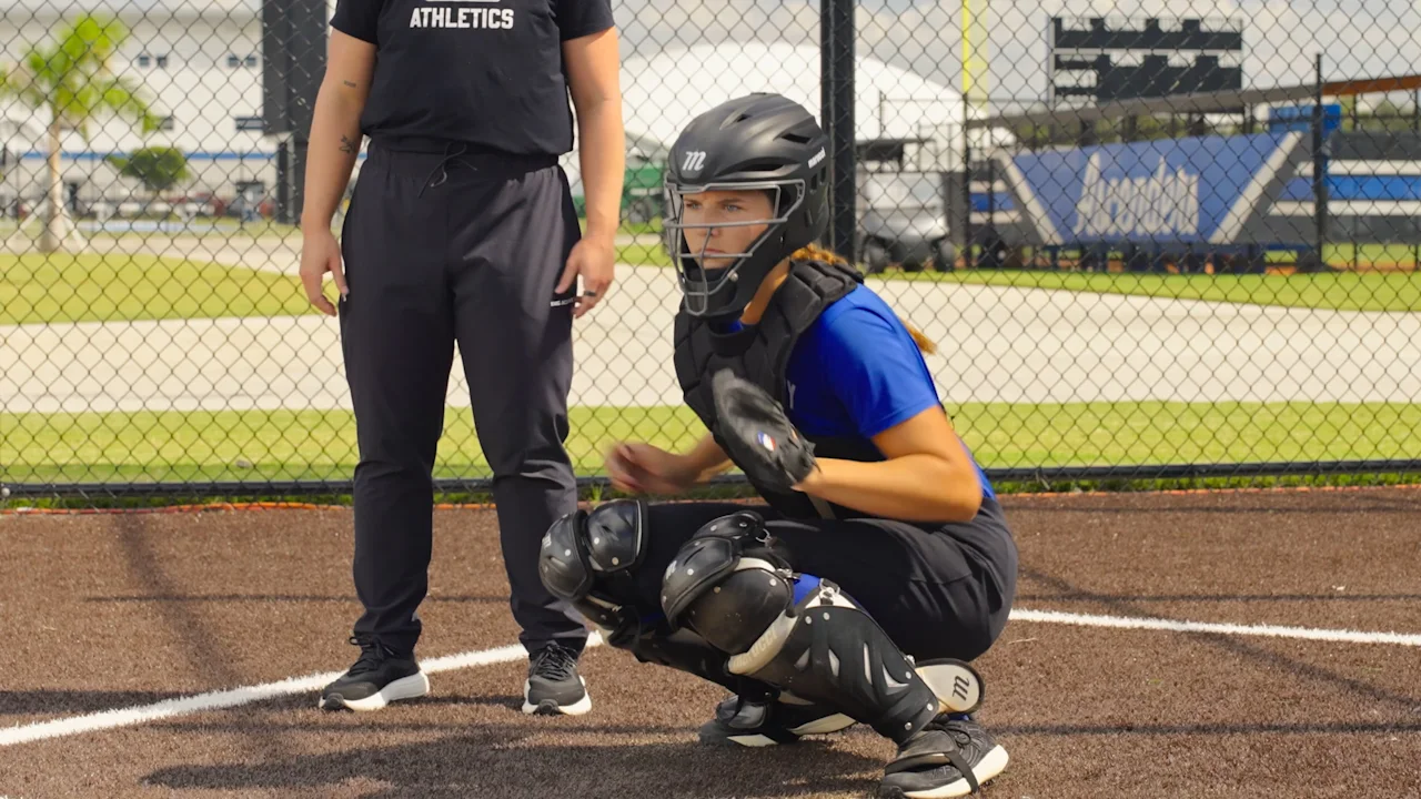 Softball Drill for Catchers: 1, 2, 3 Sequence Progression