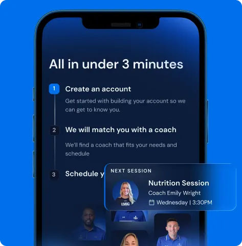 The IMG Academy coach mobile app 3 steps breakdown
