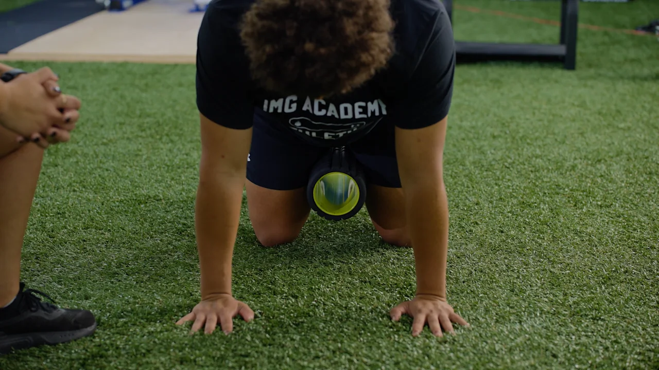 Core Support: Quadruped Hold with Foam Squeeze