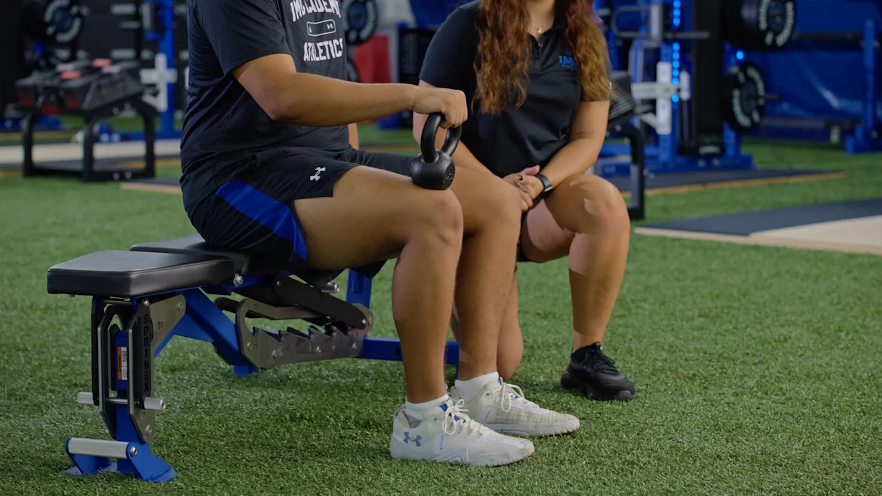 Corrective Exercise: Seated Kettlebell March