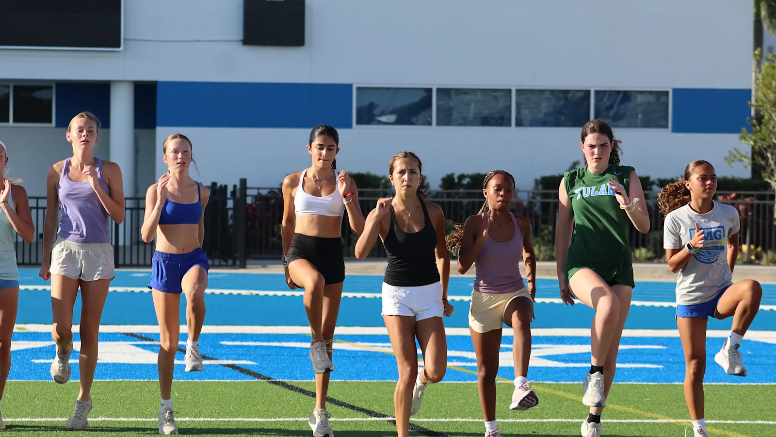 Track & Field campers training at IMG Academy in Bradenton, Florida
