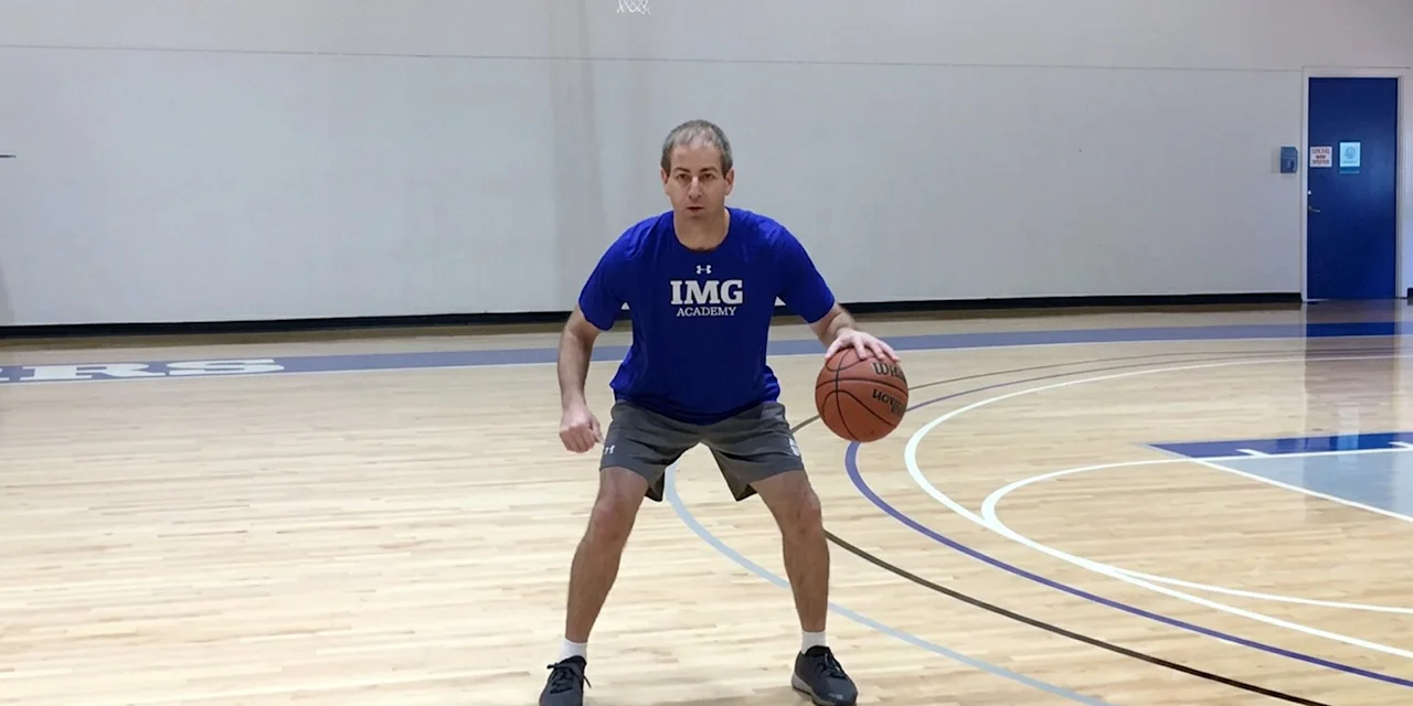 Plant Foot Stop: Change of Pace Dribbling Drill