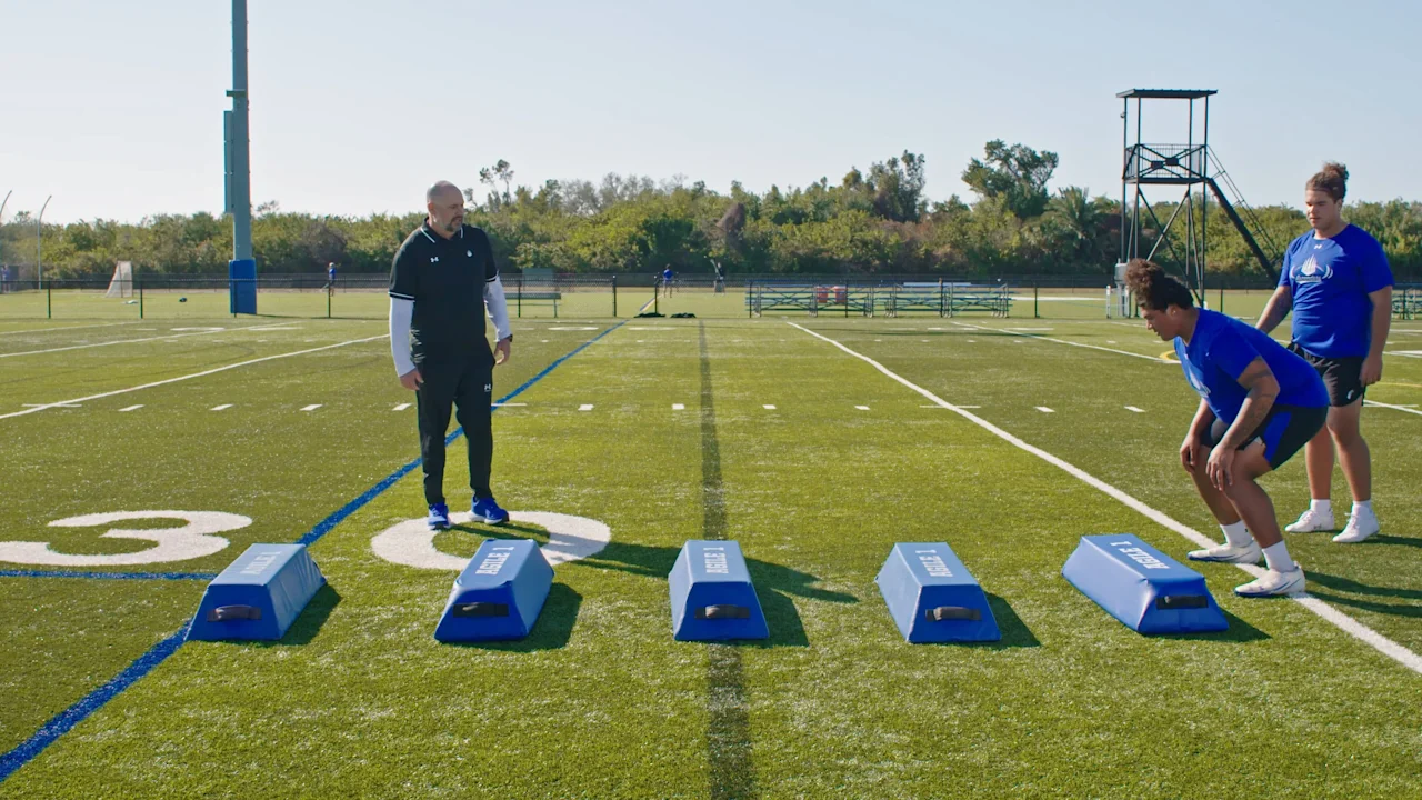 Football Drill for Offensive Linemen: Footwork