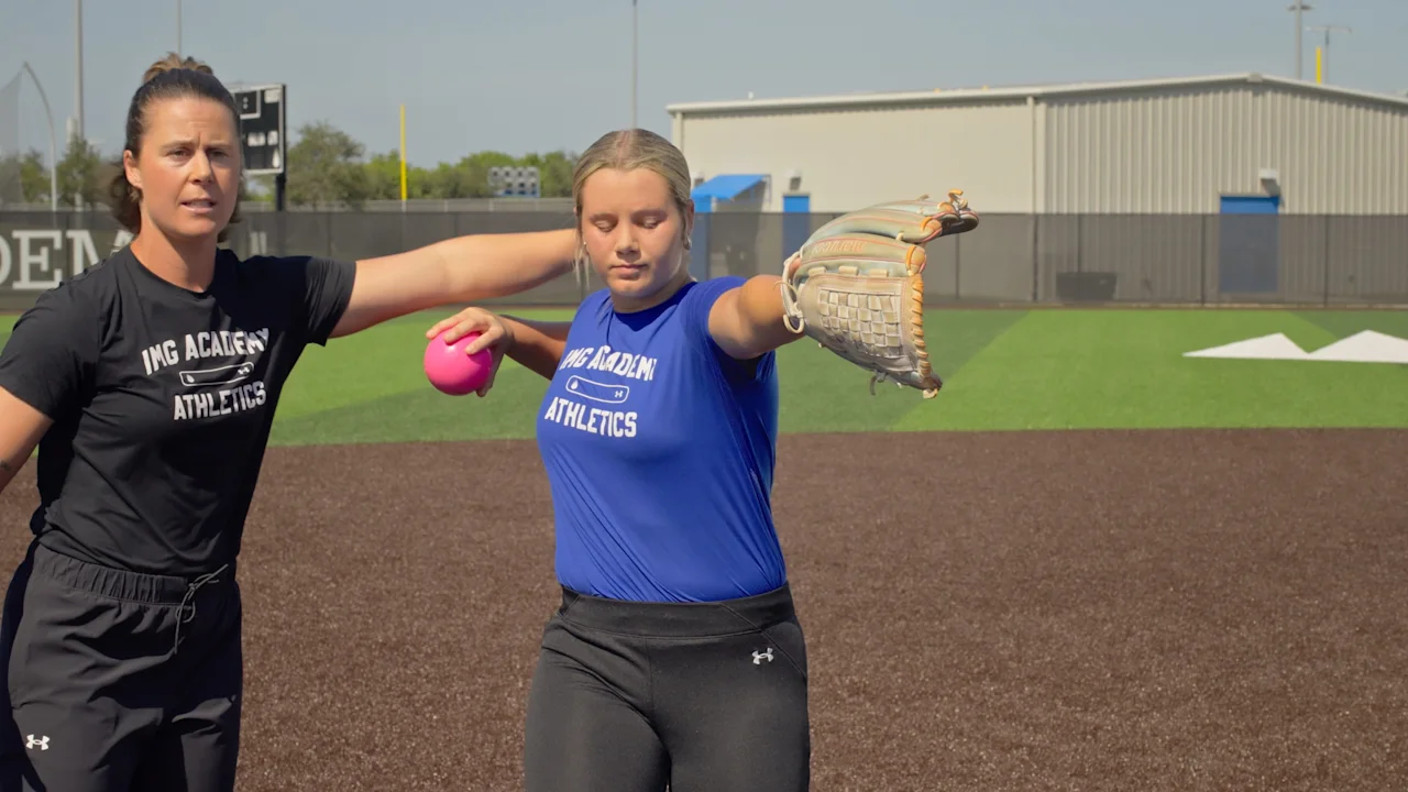Softball Drill for Throwing: Plyo Ball Scap Load
