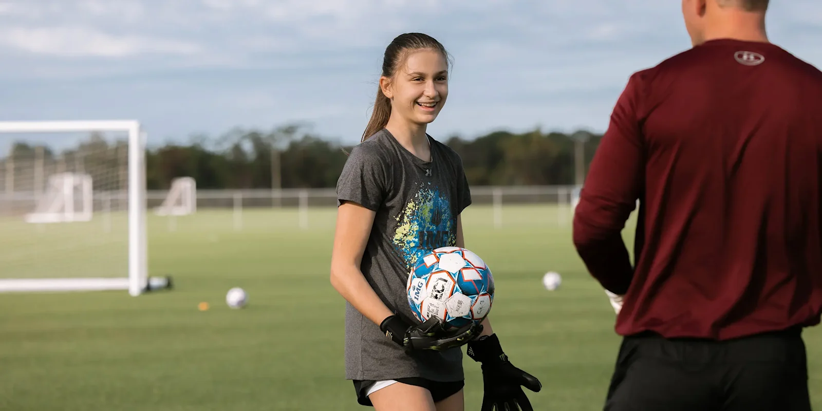 Soccer campers training at IMG Academy in Bradenton, Florida