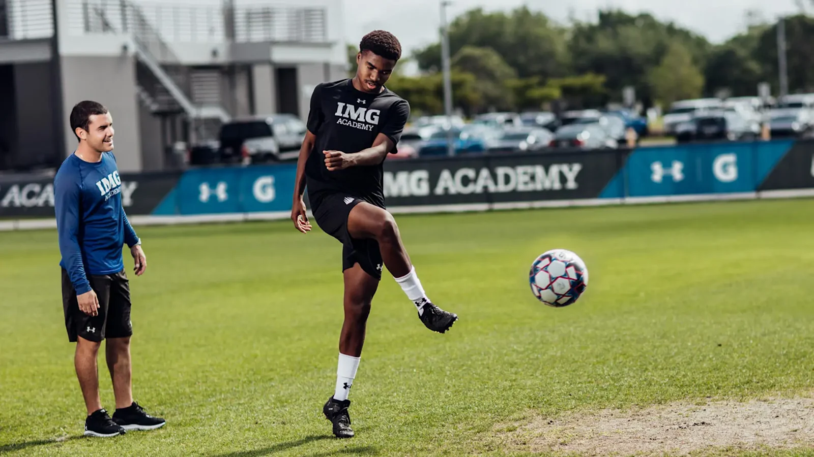 Soccer campers training at IMG Academy in Bradenton, Florida