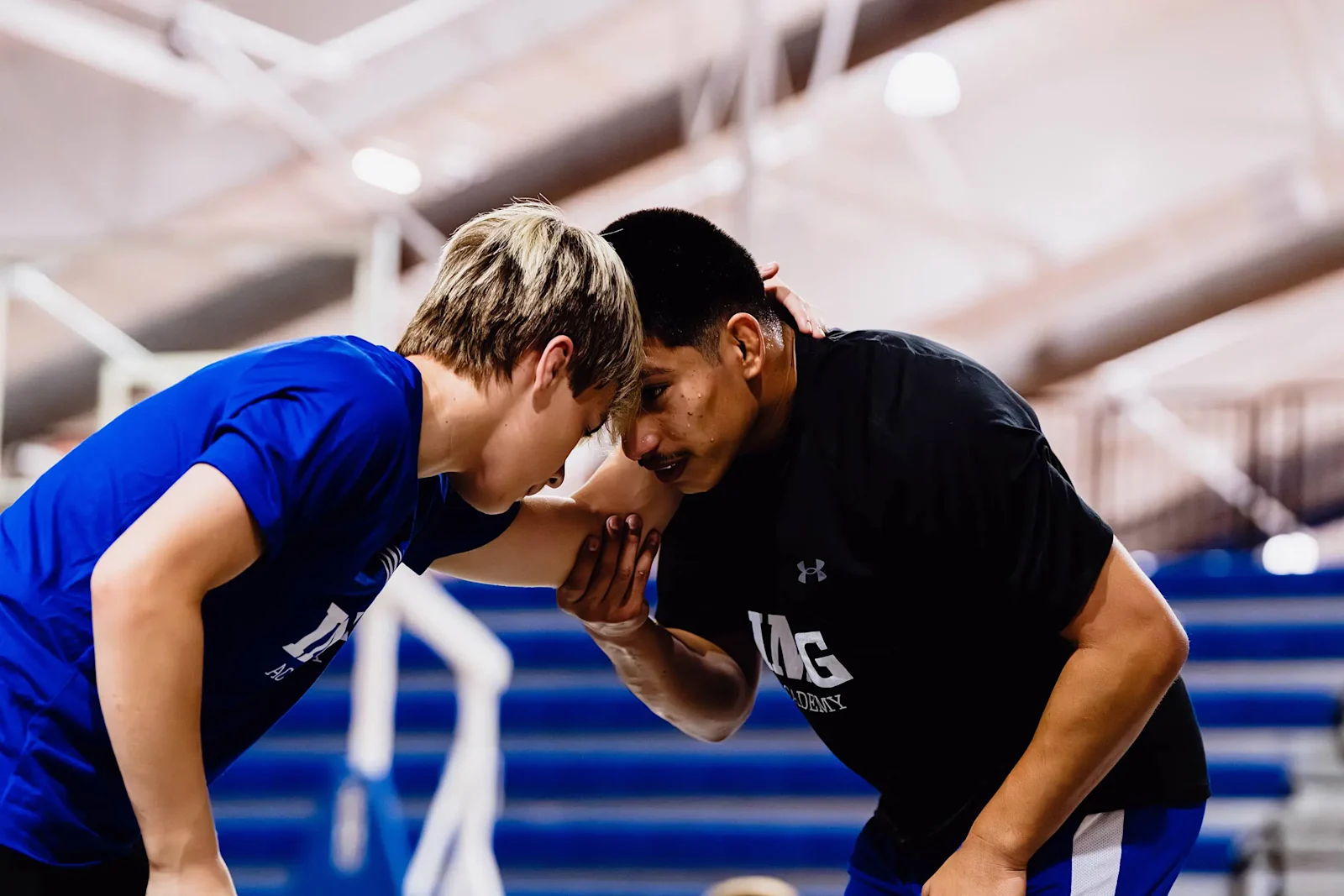 Wrestling campers training at IMG Academy in Bradenton, Florida