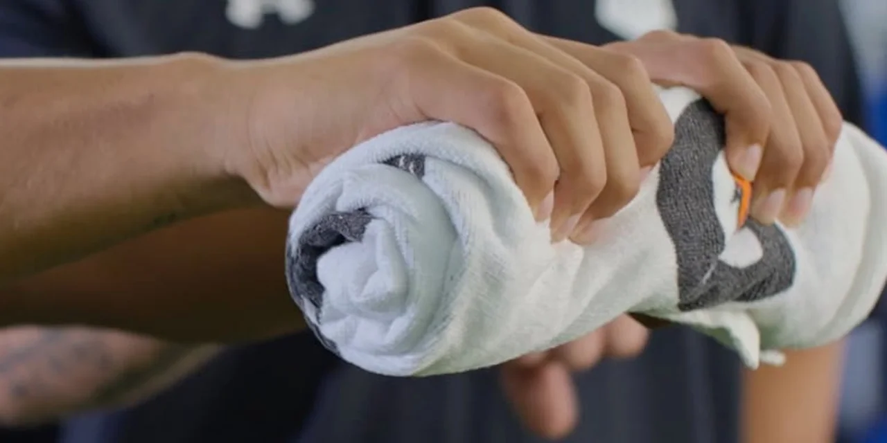 Tennis Elbow Exercise: Towel Twist
