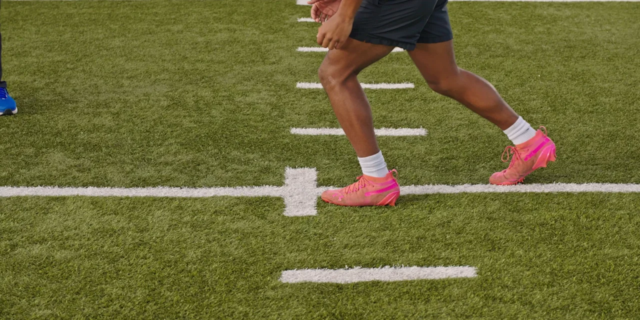 Football Drill for Wide Receivers: Line