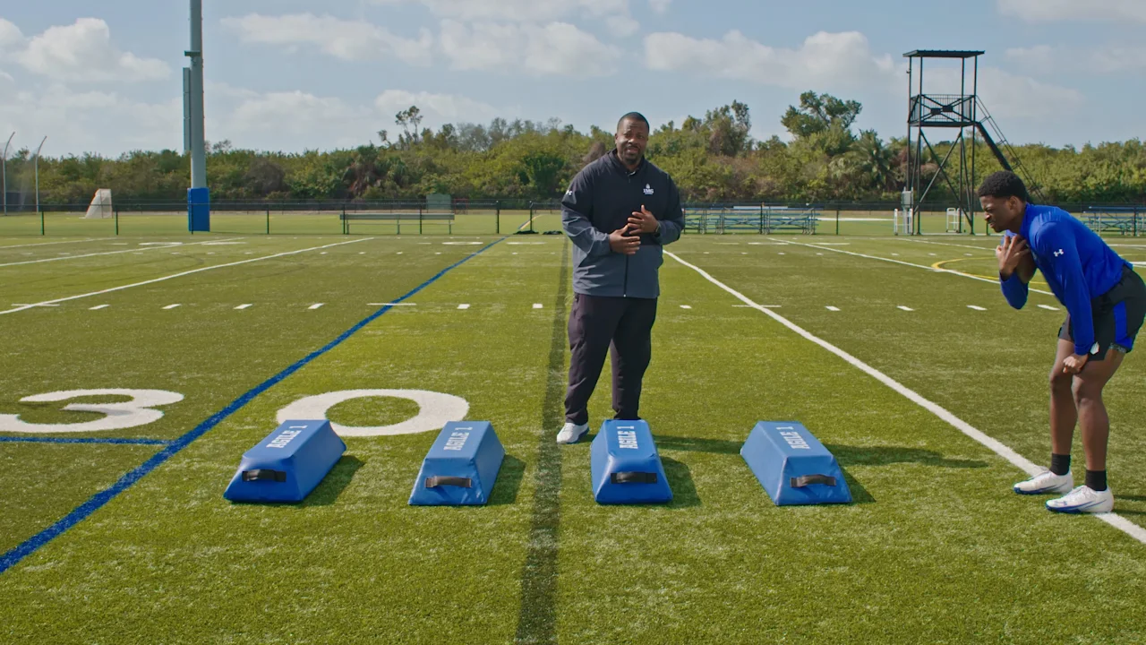 Football Drill for Running Backs: Bag Agility