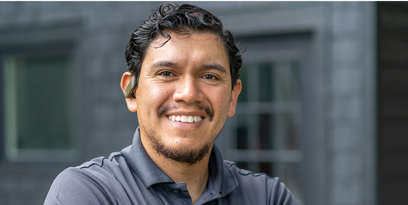 The Mexican Carpenter looking at the camera and smiling