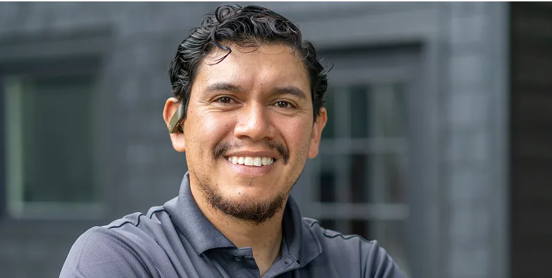 The Mexican Carpenter looking at the camera and smiling
