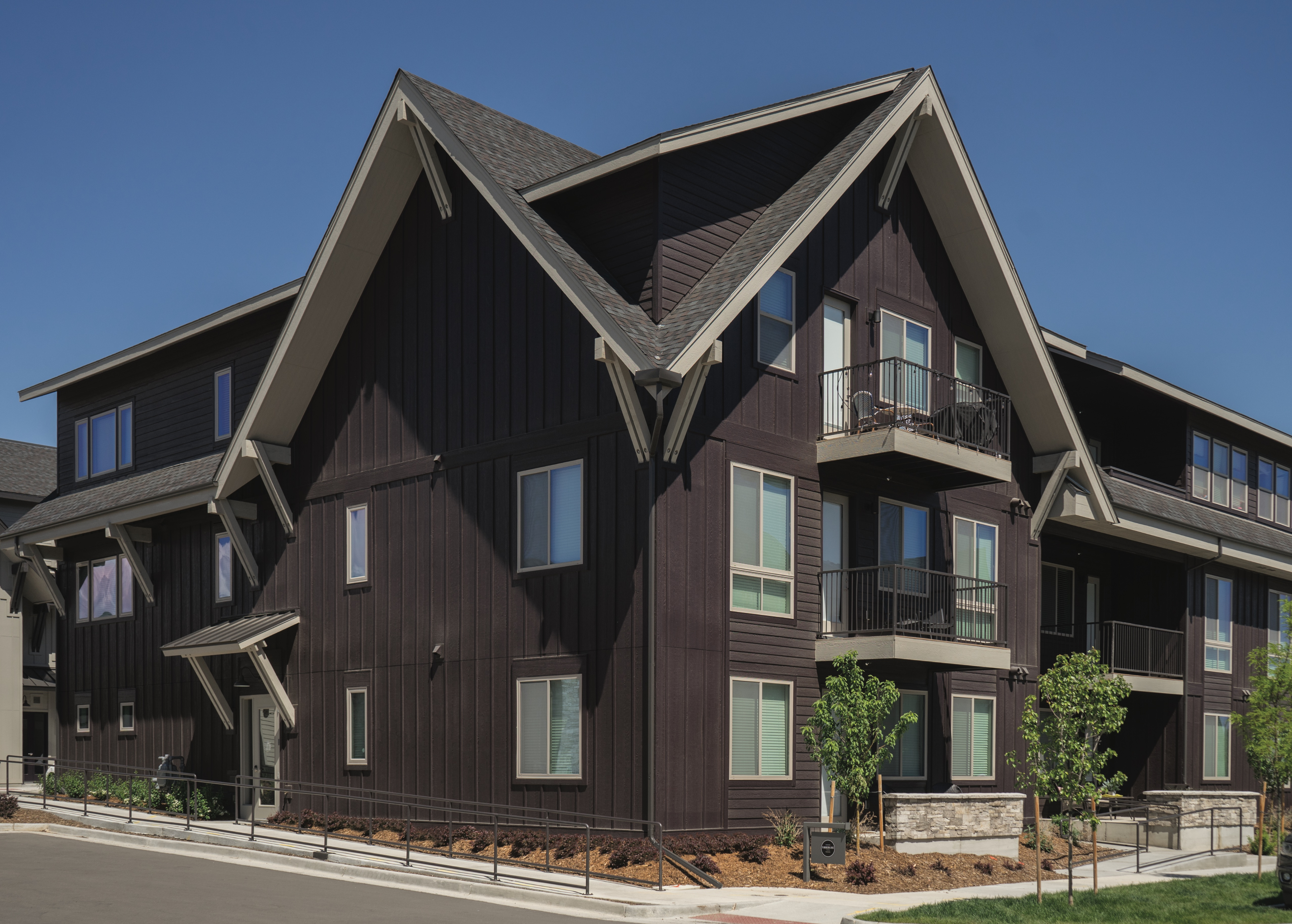 Multifamily property with LP siding