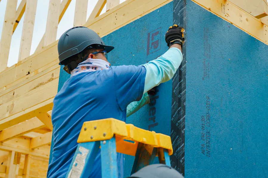 Image of a builder installing WL