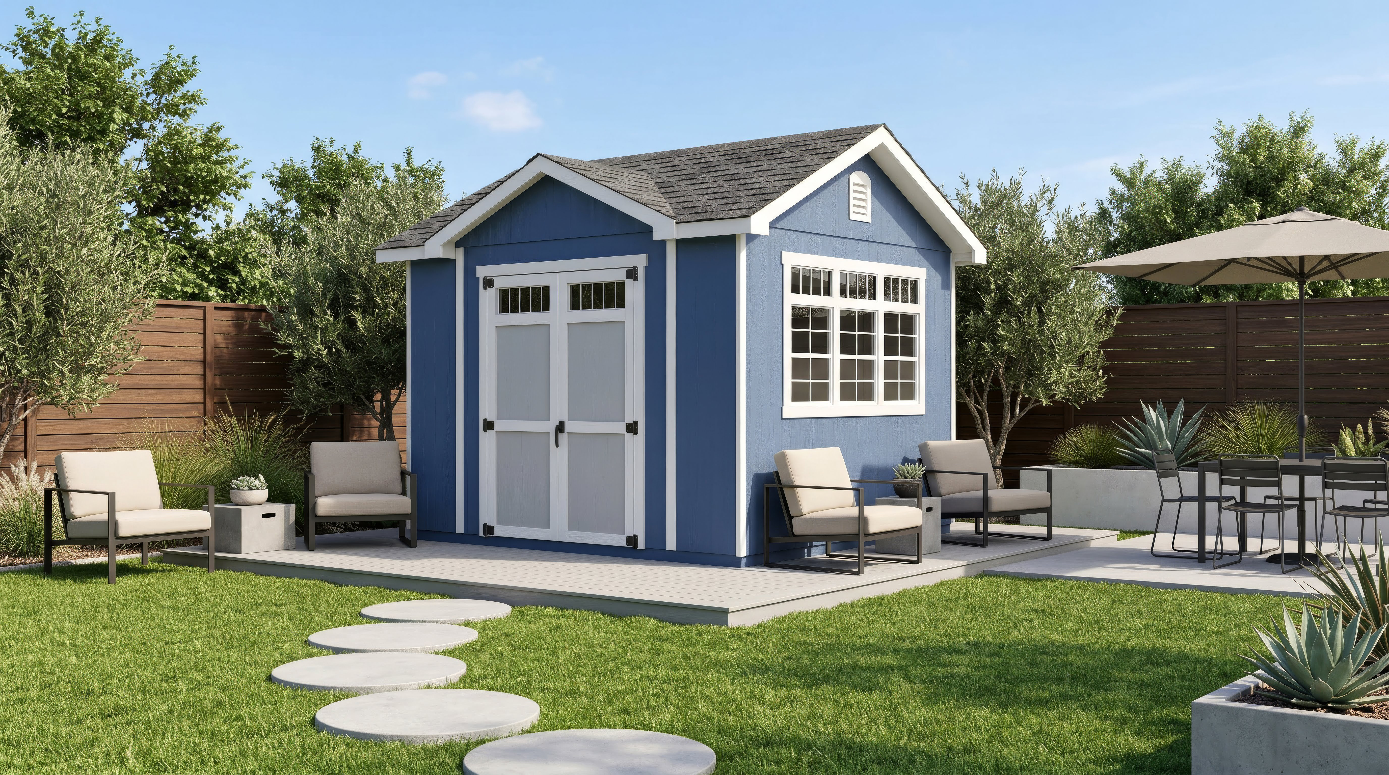 Image of outdoor shed in backyard