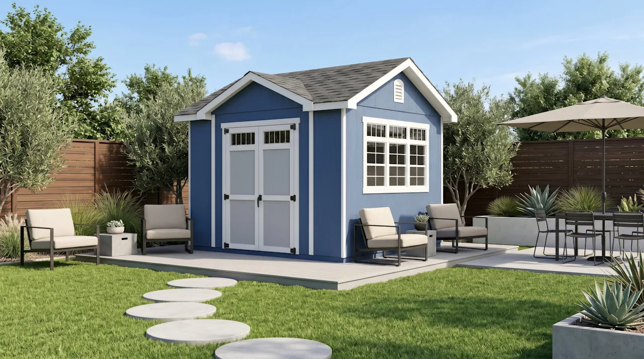 Image of outdoor shed in backyard