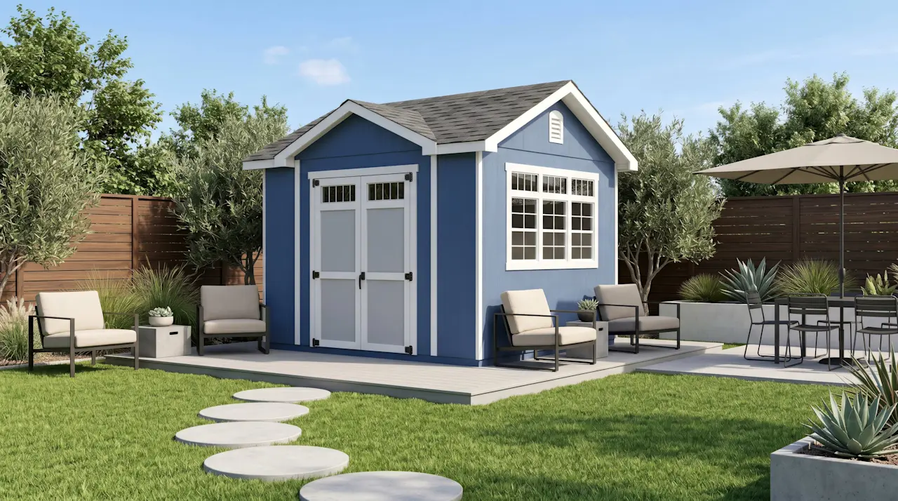 Image of outdoor shed in backyard