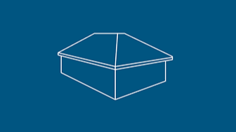 illustration of a shed with a hip roof