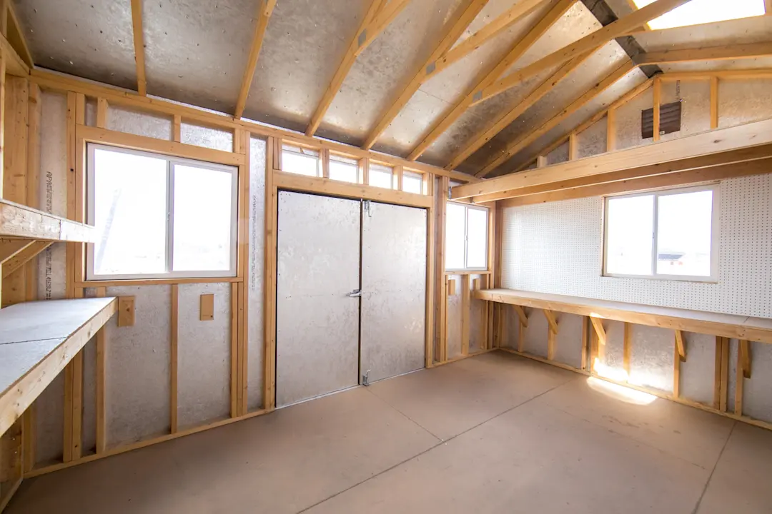 shed interior with roofing 3