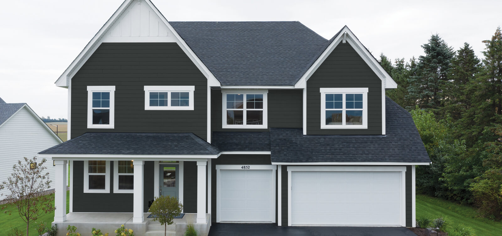 Blackish House sideA、sideB House & Shutter Color Combinations | LP SmartSide