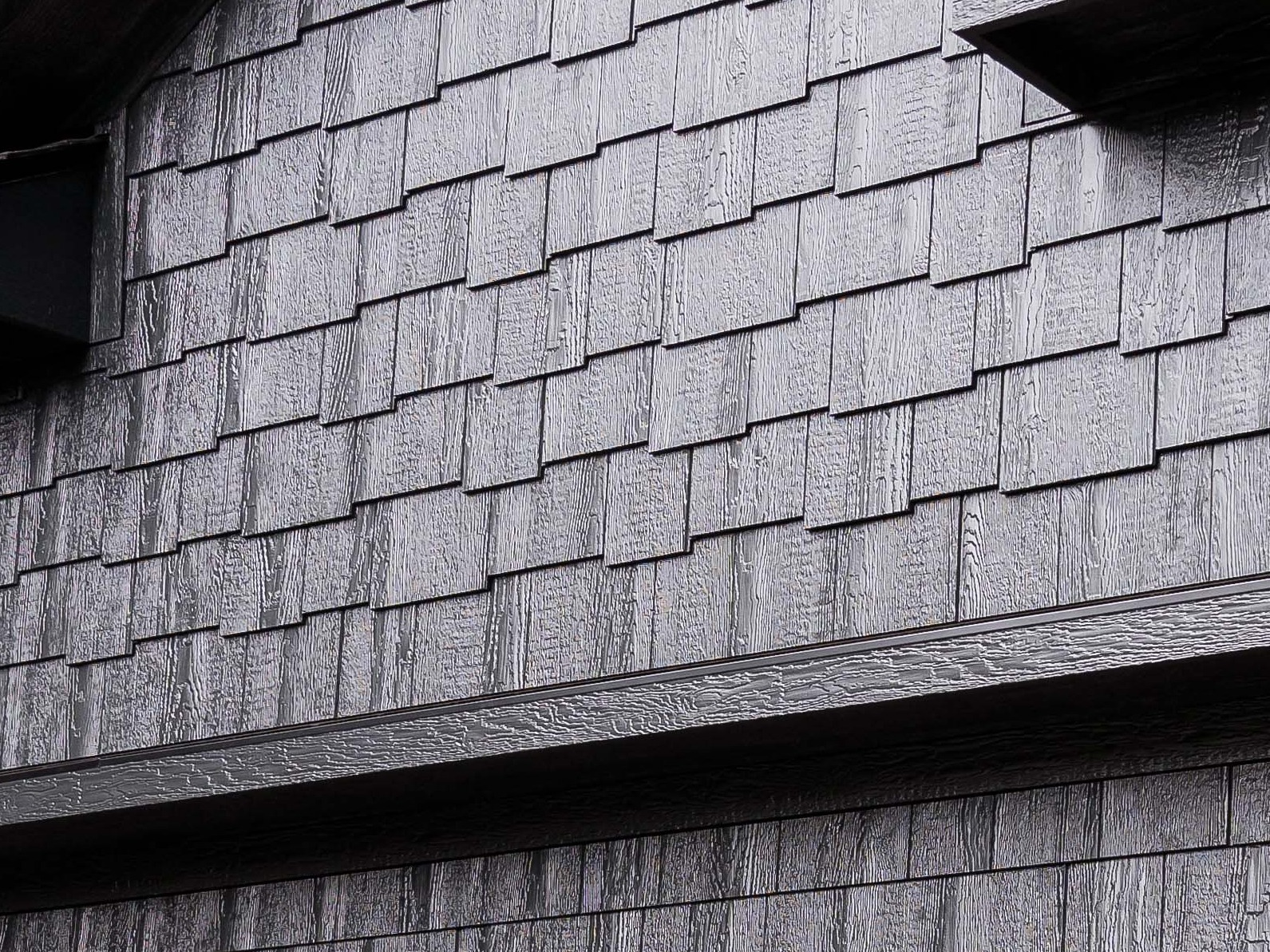 front porch of home with cedar texture siding