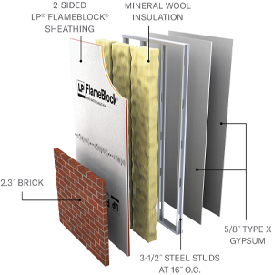 Layers of a V337 - 1-Hour assembly
