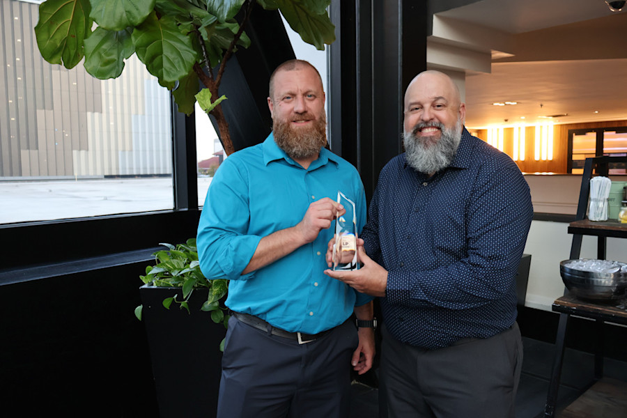 Image of contractor's holding their award