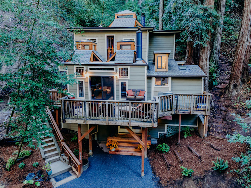 Image of a house in a wooded area