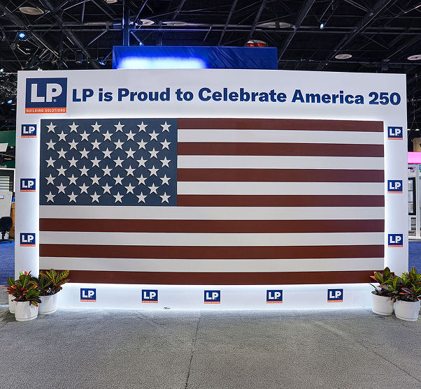 American flag made out of LP SmartSide ExpertFinish