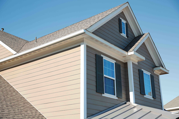 LP SmartSide soffit panel installation under eaves