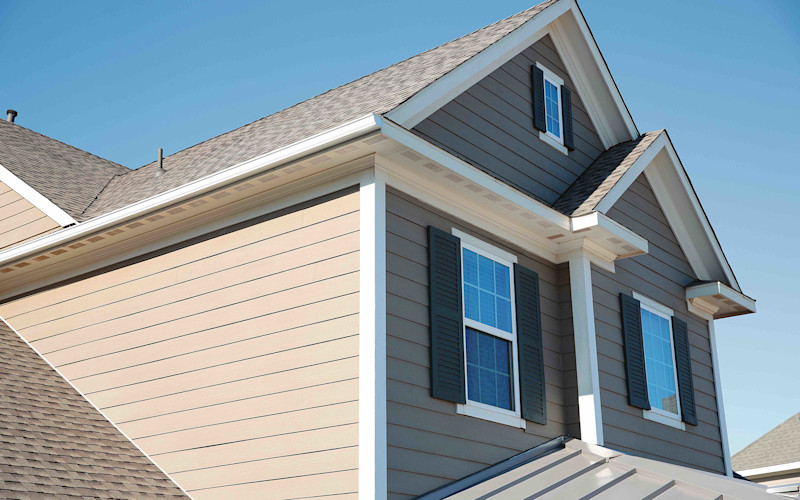 LP SmartSide soffit panel installation under eaves