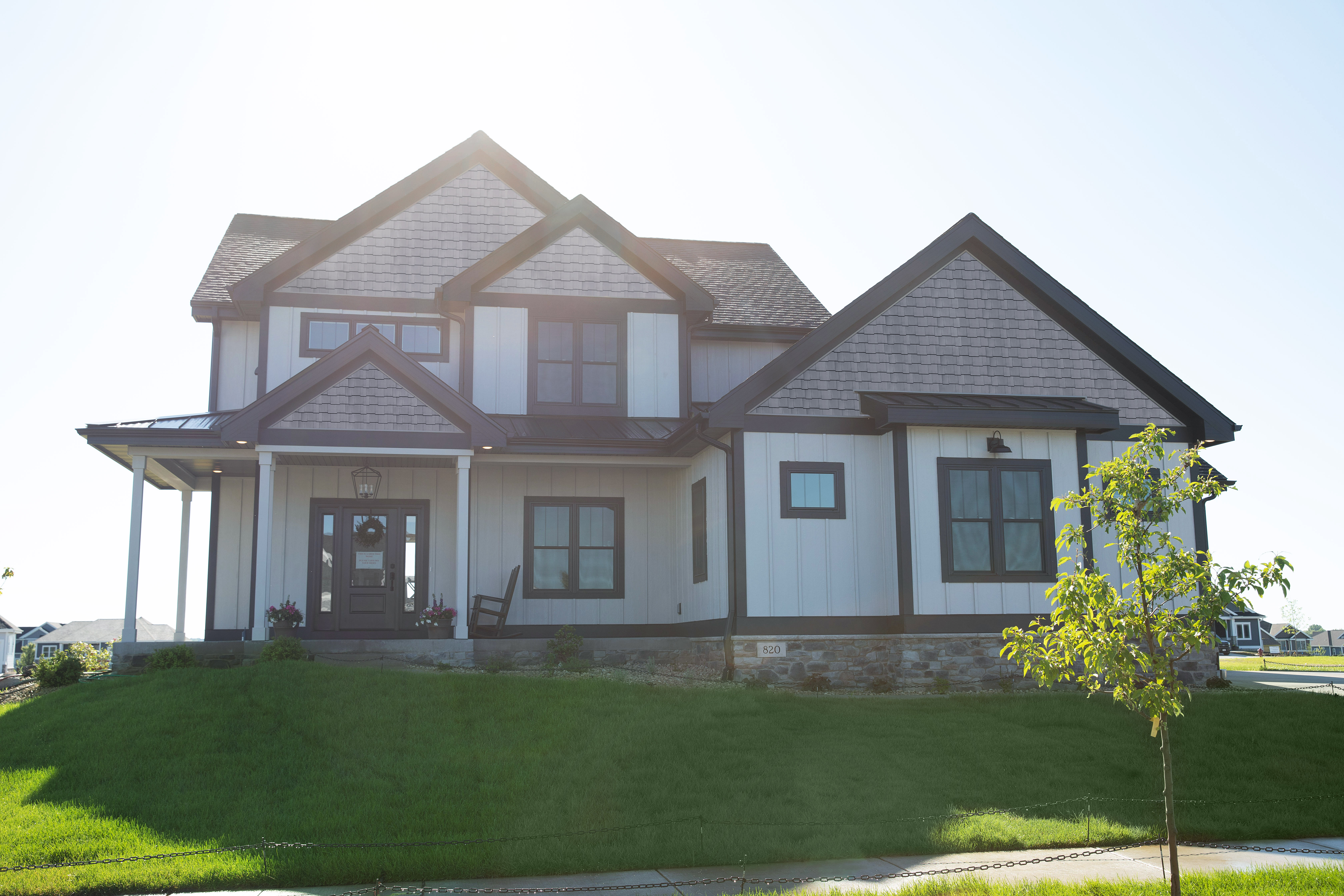 Home exterior with Quarry Gray siding
