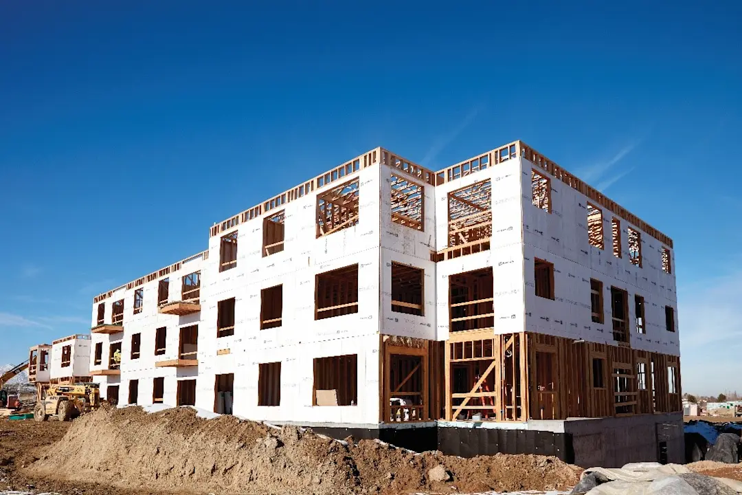 LP® FlameBlock® Fire-Rated Sheathing on a multifamily build