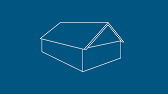 illustration of a shed with a gable roof