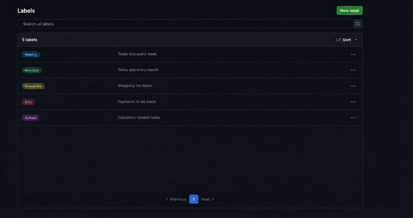 Organize with labels