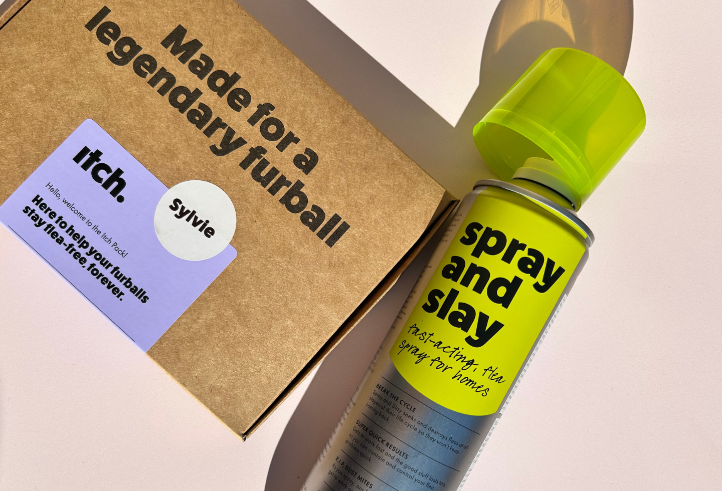 Itch Flea subscription with Spray and Slay Itch Flea House Spray flea treatment for homes. 