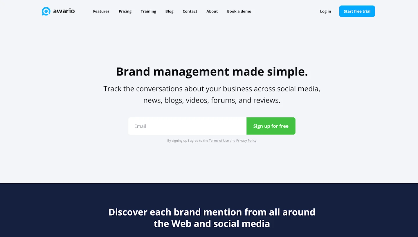Awario Homepage