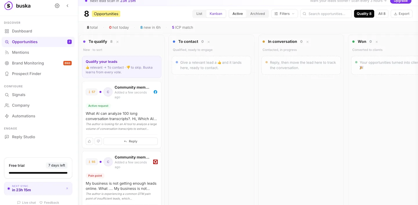 Buska Dashboard