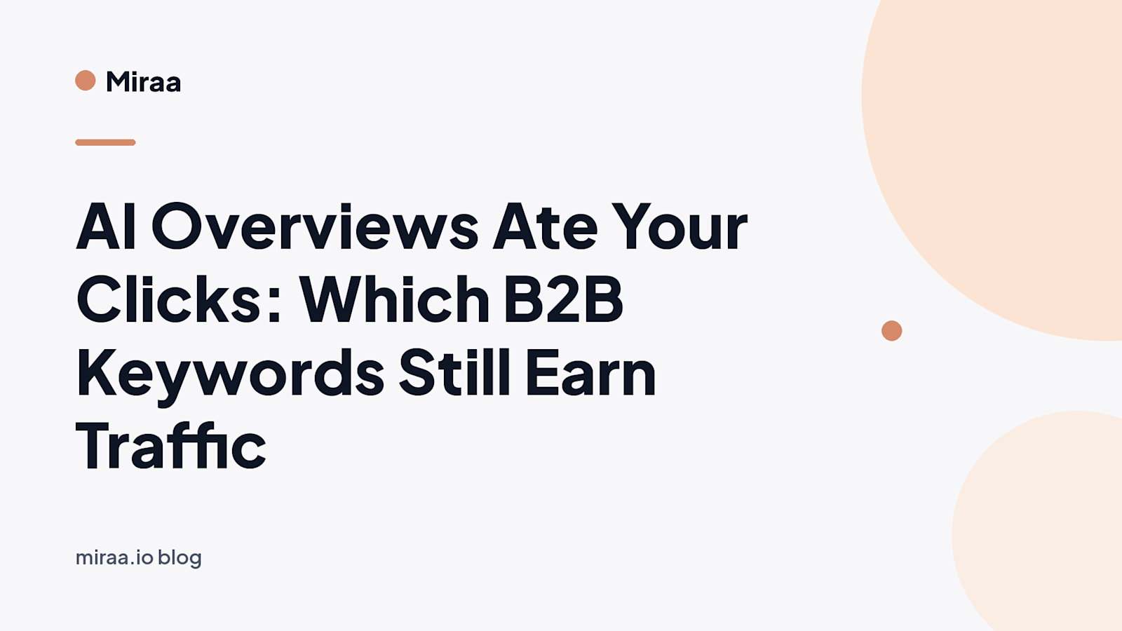 AI Overviews Ate Your Clicks: Which B2B Keywords Still Earn Traffic (banner v2)