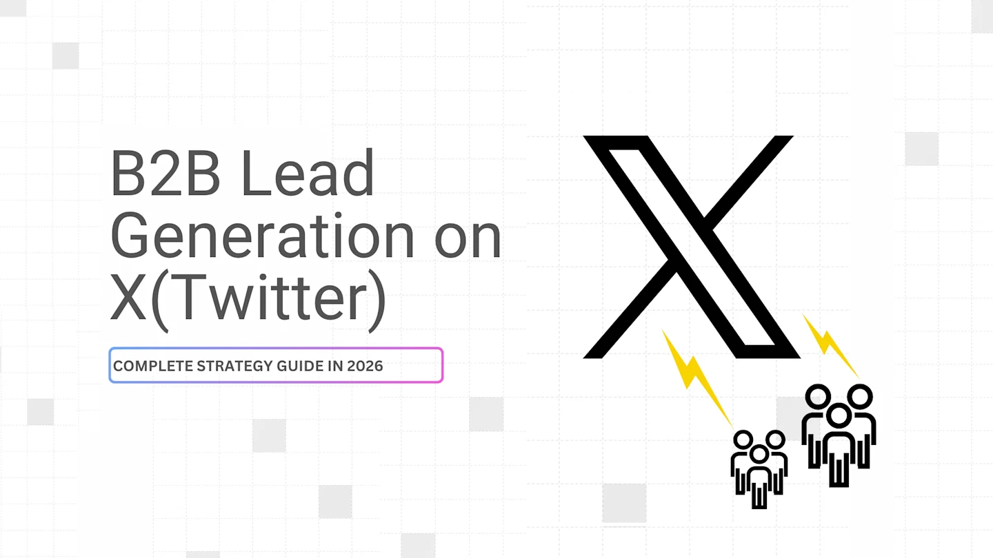 b2b lead generation on X banner