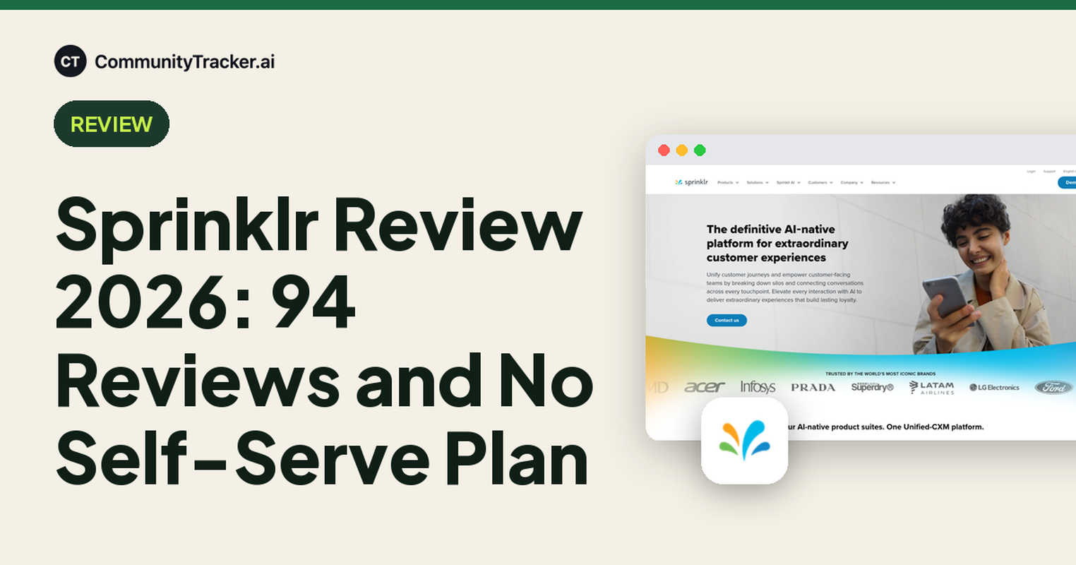 Sprinklr Review 2026: 94 Reviews and No Self-Serve Plan