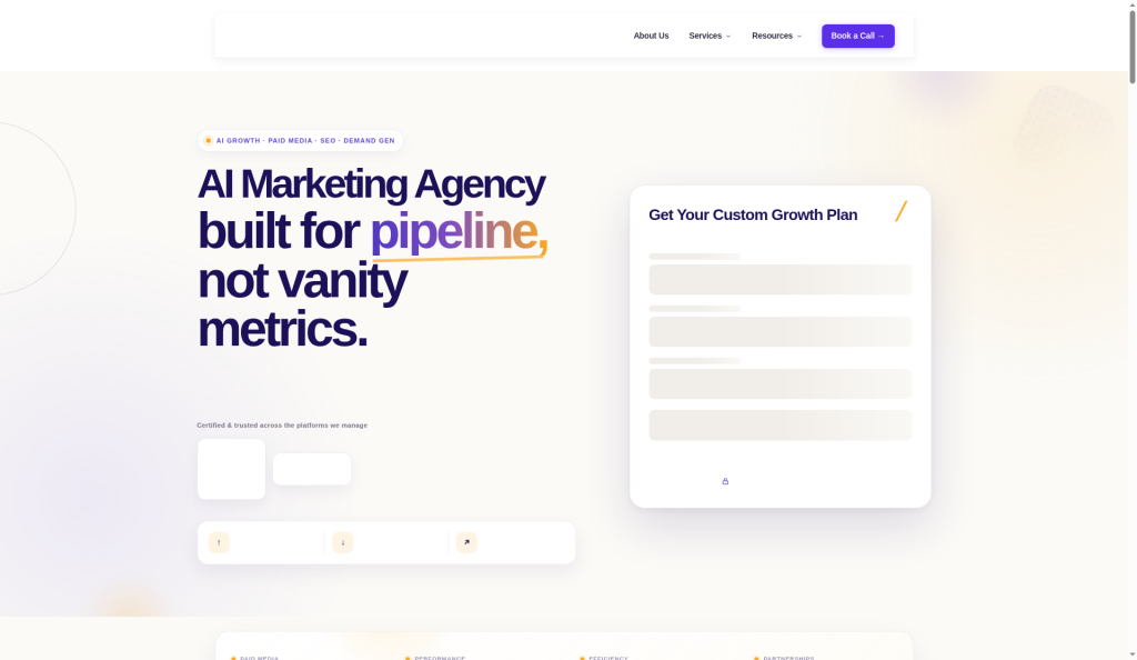 OneMetrik homepage screenshot