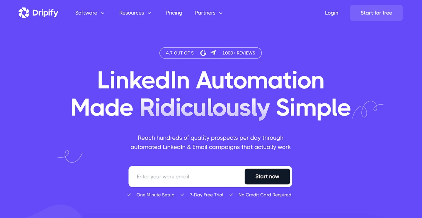 Dripify Homepage