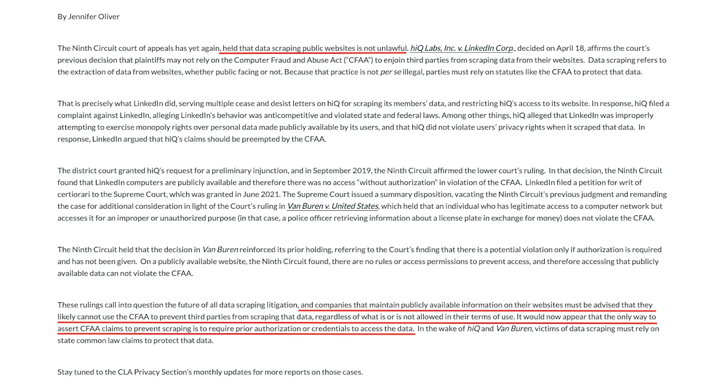 linkedin legal notice