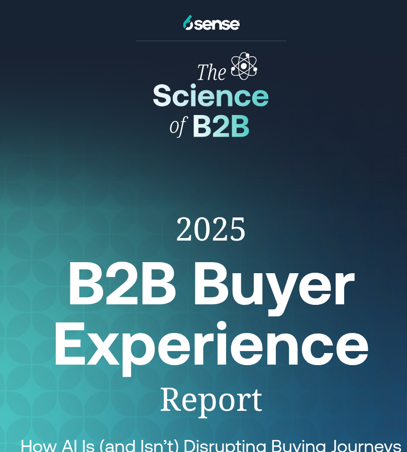 6sense 2025 B2B Buyer Experience Report cover