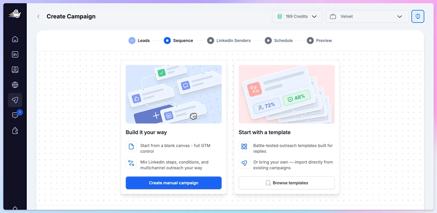 Heyreach dashboard