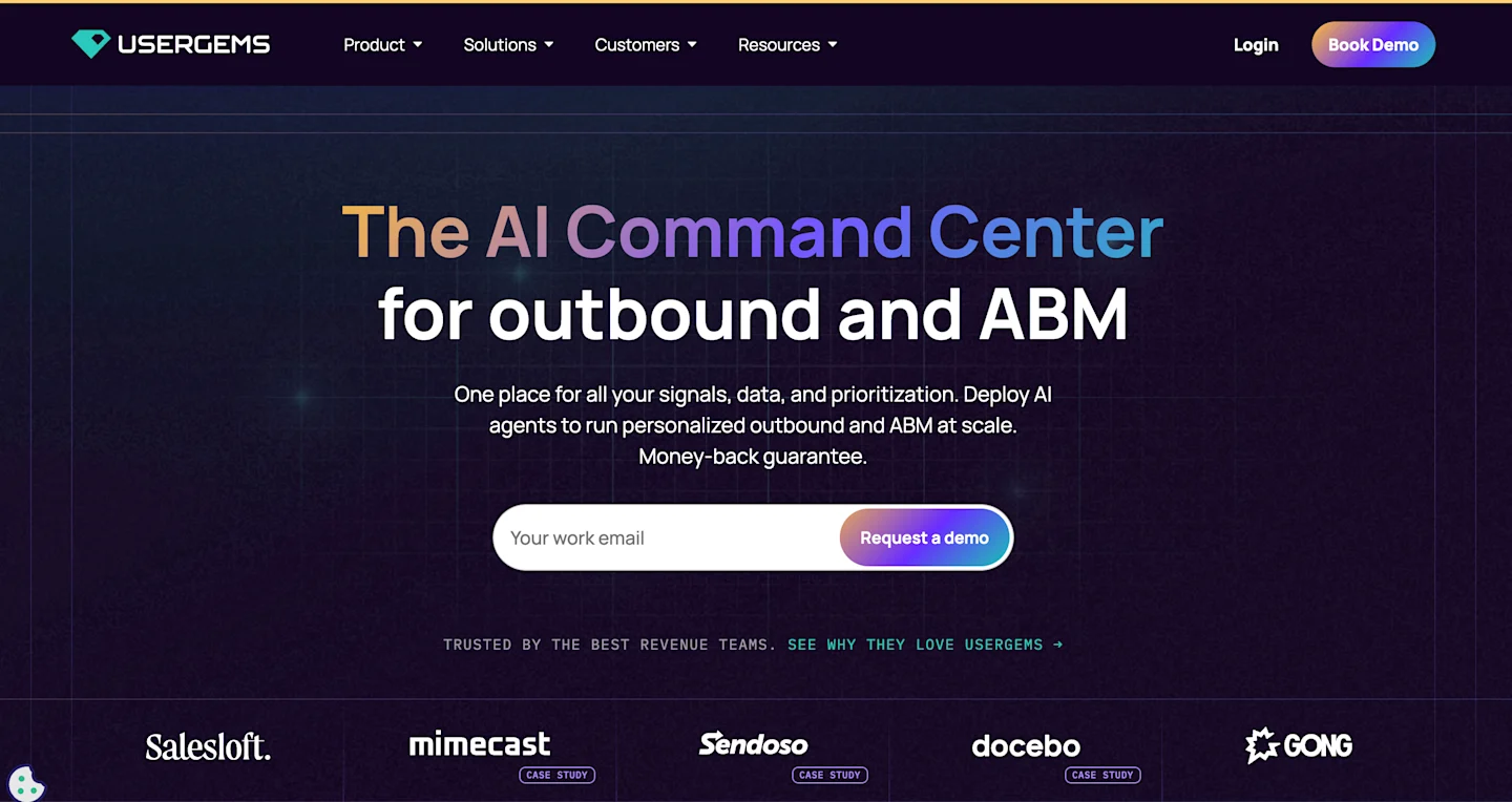 Usergems homepage