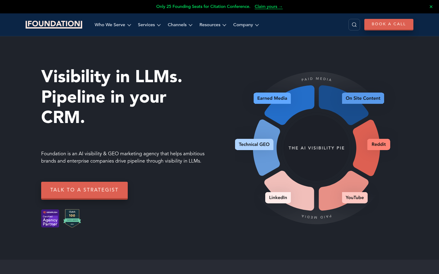 Screenshot of the Foundation Marketing homepage