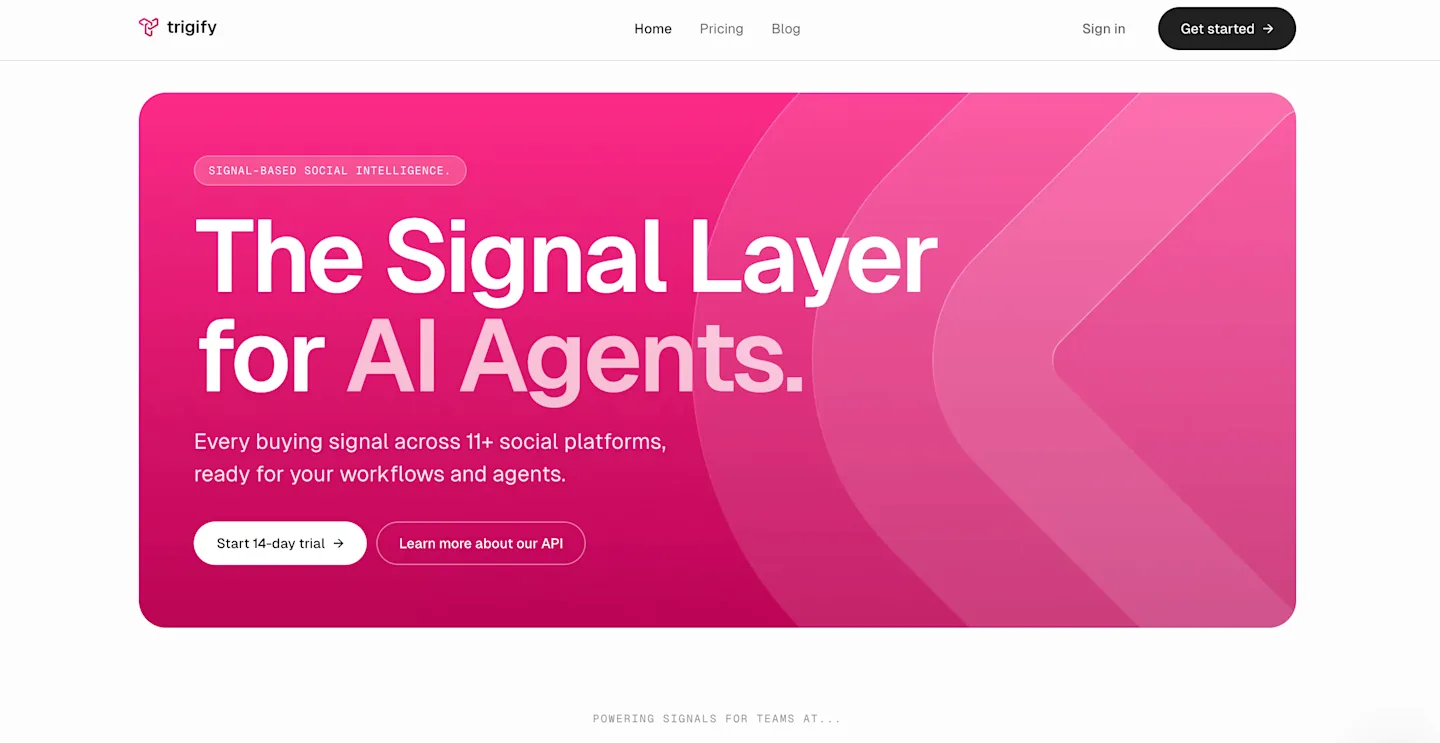 Trigify Homepage