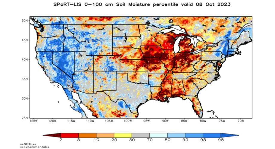 soil moisture oct 2023